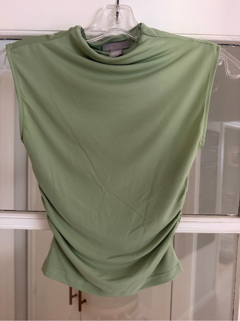 H&M Sage Green Sleeveless Mock Neck Tank